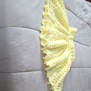 Yellow Crochet Poncho